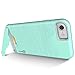 CoverON SecureCard Series Designed for APPLEiPhone SE 2022 / SE 2020 / iPhone 8/7 Case, Credit Card Holder Kickstand Hybrid Phone Cover - Mint Teal