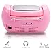 Lauson Boombox with Cd Player Mp3 | Portable Radio CD-Player Stereo with USB | USB & MP3 Player | Headphone Jack (3.5mm) CP548 (Pink)thumb 2