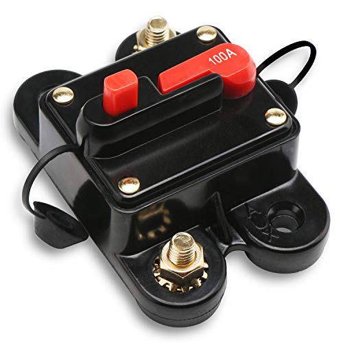 Manual Reset Fuse, DROK 100 Amp Circuit Breaker Auto Car Marine Boat