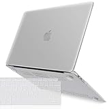 IBENZER MacBook Air 13 Inch Case 2018 Release New Version A1932, Soft Touch Hard Case Shell Cover for Apple MacBook Air 13 Retina with Touch ID with Keyboard Cover, Frost Clear MMA-T13CL+1