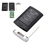 Keyless Entry Remote Control NBG009768T, 5 Button 315MHz Uncut Insert Blade Car Smart Key Fob Clicker, Compatible for Cadillac SRX/ATS/ELR/XTS (1 Piece)