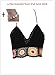 DOINSHOP Women Top Cami Tank Crochet Bralette Knit Beach Lace Bra (Black)