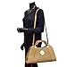 Dasein Womens Symmetrical Emblem Handbag Designer Shoulder Bag Structured Purse