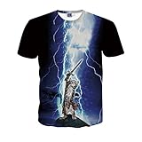 Fashion-Plus Men's 3D Print Cool Cat Casual T-Shirt