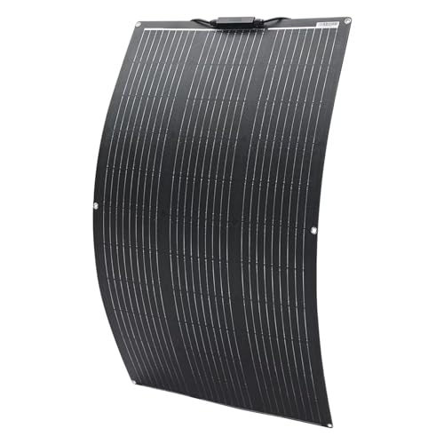 Aysolar Flexible Solar Panel 100W 12V ETFE Monocrystalline Photovoltaic Flexible Solar Panel for RV Boats Cabin Van 12V Battery and Other Uneven Surfaces