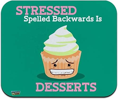 Stressed Spelled Backwards is Desserts Funny Low Profile Thin Mouse Pad Mousepad