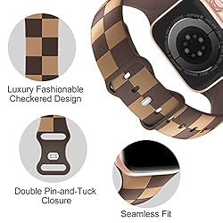Luxury Checkered Designer Bands Compatible with