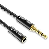 Syncwire Headphone Extension Cable 3.3FT, [HiFi Sound, Heavy-Duty] 3.5mm Male to Female Stereo Audio Aux Extension Cord for Headphones, Apple, Samsung, PC, Tablets, Media Players & More - Black
