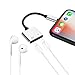 Dual Splitter Adapter for Headphones and Charger, 4 in 1 Headphone Audio Aux Cable for iPhone X (10)/ 7/7 Plus/ 8/8 Plus and More, Support Music Control/Phone Call