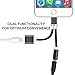 Lightning Headphone Adapter, Braided 2-in-1 Lightning to 3.5mm Audio Headphone Jack Adapter Splitter Cable for Music and Charging for iPhone 7 / iPhone 7 Plus Supports iOS 10.3 (Black)