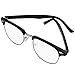 Vintage Retro Classic Half Frame Horn Rimmed Clear Lens Glasses, Marrywindix Fashion Unisex Computer Glasses Frame