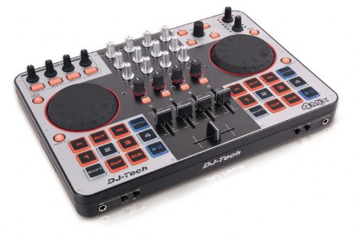 DJTECH 4MIX 4-Channel USB Controller with Soundcard