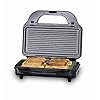 Tower T27020Deep Fill Sandwich Maker with Interchangeable Waffle Plates, Stainless Steel,Silver/Black, 3-in-1