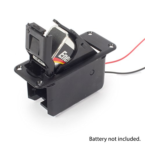 Golden Age Battery Box for Solidbody Guitar, Holds One 9-volt Battery