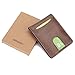 HISSIMO Mens Wallet Slim Front Pocket Wallet for Men Billfold with Quick Access Slot and RFID Blocking- Coffee