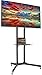 VIVO Mobile TV Cart for 32-65 inch LCD LED Plasma Flat Panel Screen TVs up to 110 lbs | Pro Height Adjustable Rolling Black Stand with Laptop Shelf & Locking Wheels - Max VESA 600x400 (STAND-TV03E) primary