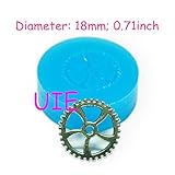 018ST Steampunk Gears Flexible Push Mould For Crafts From Resin Paper Clay Sculpey Fimo Polymer Premo Wax Chocolate Dollhouse