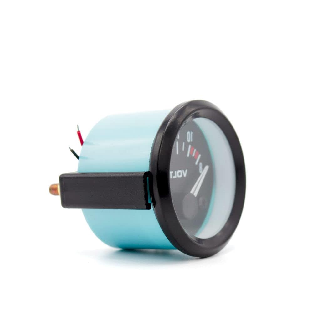Unifizz Linkong 12v 2In 52mm Volt Voltage Universal Pointer Meter Gauge Voltmeter Car Auto Measure Range 8-16v LED Light dial