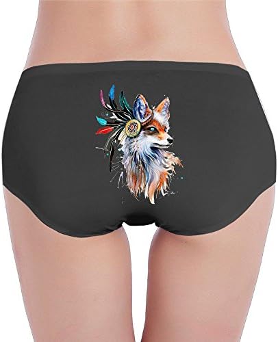 Msyspsc Fox Wild Life Wolf Comfortable Women's Underwear Small Black