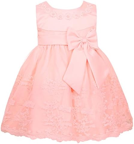 Baby Girls Embroidered Flower Dresses Christening Baptism Party Formal Dress