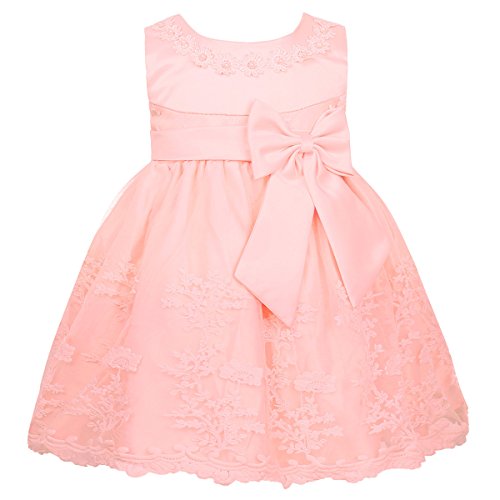 Baby Girls Embroidered Flower Dresses Christening Baptism Party Formal Dress