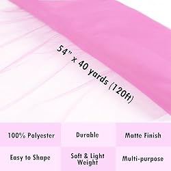 Craft And Party, Light Pink Fabric Tulle Roll 54