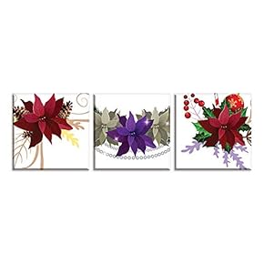 3 Piece Canvas Wall Art Christmas Canvas Prints Home Artwork Decoration for Living Room,Bedroom - 12"x12"x3 Panels