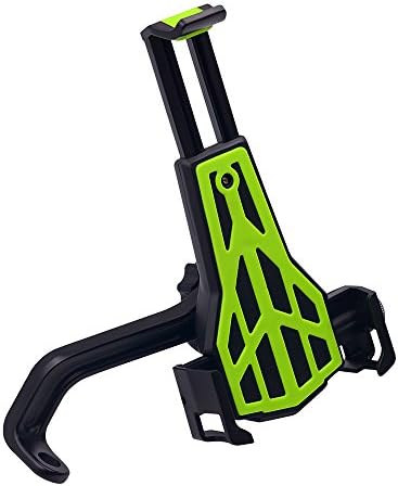 Bike Mount Phone Holder Adjustable Motorcycle Rear View Mirror Cell Phone Cradle Holder for Bicycle MTB Bike Fits iPhone 6, iPhone 7, iPhone 8, Samsung Galaxy S7, S6 & GPS, Black / Green
