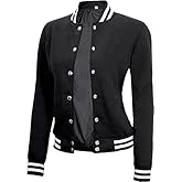 URBAN CREST Women’s Bomber Varsity Jacket – Fleece Letterman Jacket for Women, Standard & Cropped Styles