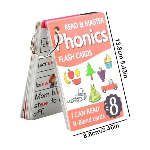 English Sight Words Flash Card, Phonics Flash Cards for Kids Age 4-8, Word Games Flashcards, Vocabulary Cards, Matching Game Flash Cards, English Word Cards, Educational Learning Activities for PreK