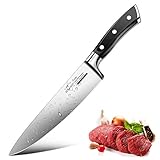 Chef Knife Kitchen Knife 8 inch Sharp Chef's Knife German HC Stainless Steel All-Rounder Butcher for Cutting Meat Fruit Vegetables
