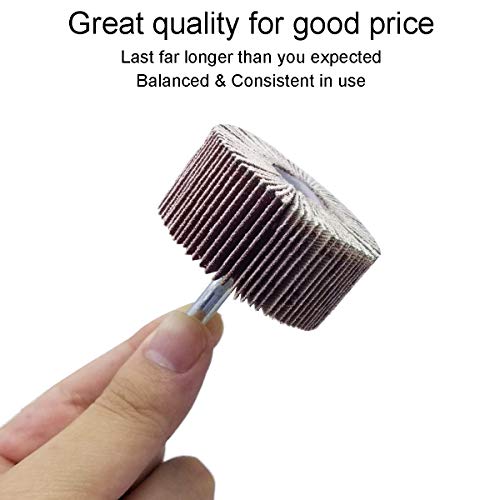 Mjump 12 Pcs 2”X 1” X1/4” Flap Wheels Set 3 pcs Of Each 40 60 80 and