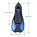 Smart Short Blade Swim Fins Flippers for Training Swimming Diving and Snorkeling