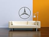 Mercedes Logo Garage Wall Decal Vinyl Stickers Mural M0288