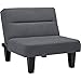 Kebo Lounge Chair Chaise Multiple Positions for Sitting, Sleeping or Even as a Coffee Table Brown, Gray or Blue for Living Room, Family Room, Basement, Dorm, Office, Den or Bedroom (Gray)