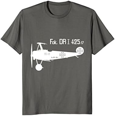 Mens Fokker DRI ww1 Military Triplane Aircraft Richthofen Plane Large Asphalt