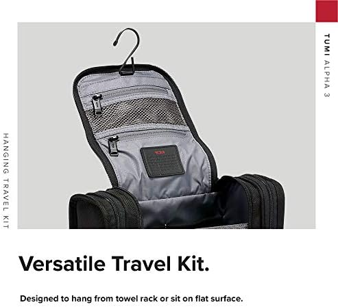 TUMI - Alpha 3 Hanging Travel Kit - Luggage Accessories Toiletry Bag for Men and Women - Black 5 TUMI - Alpha 3 Hanging Travel Kit - Luggage Accessories Toiletry Bag for Men and Women - Black