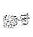 FANTOM Solid Silver Cubic Zirconia Cubic Zirconia Round Cz Stud Earrings Choose from 10 CZ Weights