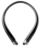Bluetooth Headphones， Wireless Retractable Sport Neckband Headphones Bluetooth 4.1CSR with Noise Cancelling Microphone and Sweatproof Headphones Suitable for Sports Fitness (black)