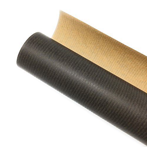 Black Kraft No. 1 – Plain Black Kraft Wrapping Paper Roll • 3m • 100% Recycled •