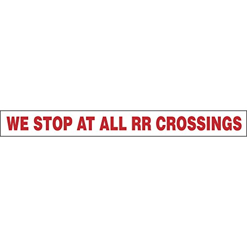 DYNAMIC DECALS PRR1 WE STOP AT ALL RAIL ROAD CROSSING'' DECAL, 2 IN