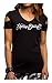 Harley-Davidson Women's Fire Vendetta Cutout Sleeves V-Neck Tee, Black 5V31-HC9Y