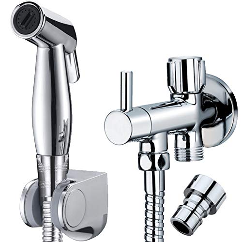 WYYSYNXB Multi-Layer Plating Bath Shower Main Body All Copper Tap Bathroom Toilet Pressurized Spray Gun Flusher Silver