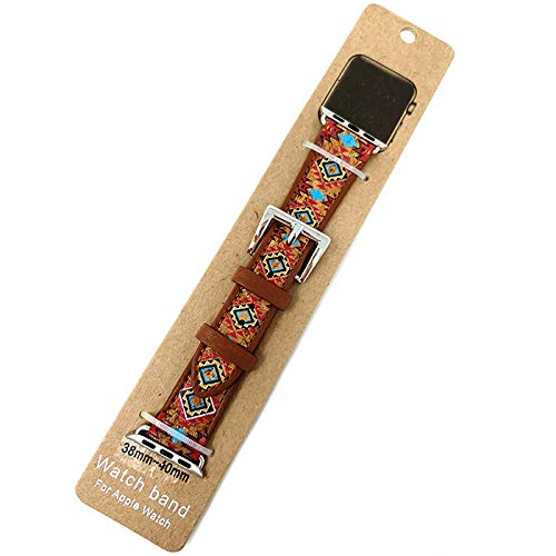 Emulily Compatible with Apple Watch Western Navajo Band 38/40 mm