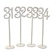 Pixnor 21 to 40 Wooden Table Numbers with Holder Base for Wedding Party Decoration Pack of 20
