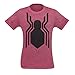 Marvel Men's Spider-Man Homecoming Emblem T-Shirt, Red Heather Burnout, Medium