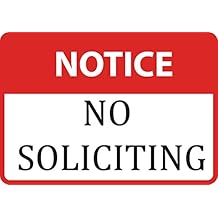 amazoncom no soliciting sign large