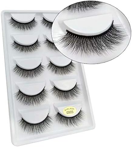 3D Natural Look Fake Eye Lash False Eyelashes Extension Makeup 5 Pairs