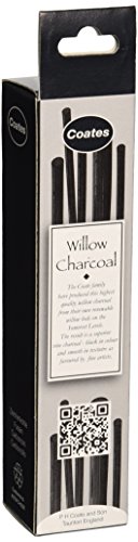 Global Art Materials Coates Artist Willow Charcoal Assorted 30 Sticks (1004)