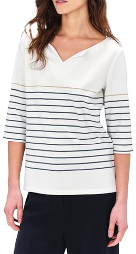 Caroll - Camiseta Marinera con Manga 3/4, Marfil, Talla XS